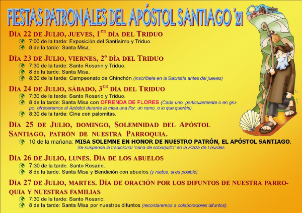 La parroquia de Santiago de Ibi organiza las fiestas en honor al Apóstol 